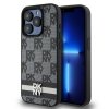 DKNY DKHCP15XPCPTSSK iPhone 15 Pro Max 6.7  czarny/black hardcase Leather Checkered Mono Pattern & Printed Stripes